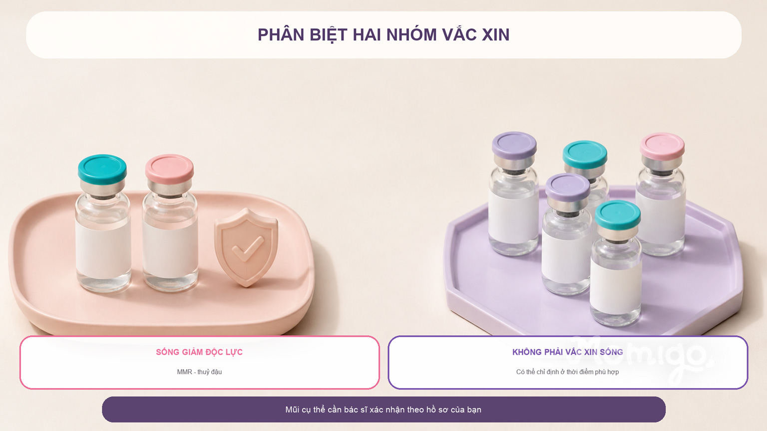 Hai nhóm vắc xin cần được phân biệt trước khi mang thai