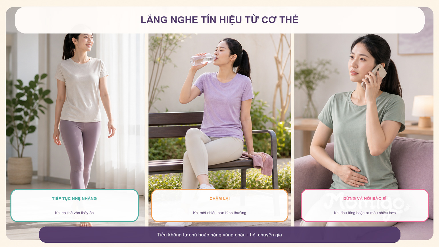 Ba mức tín hiệu giúp quyết định tiếp tục, chậm lại hoặc hỏi bác sĩ