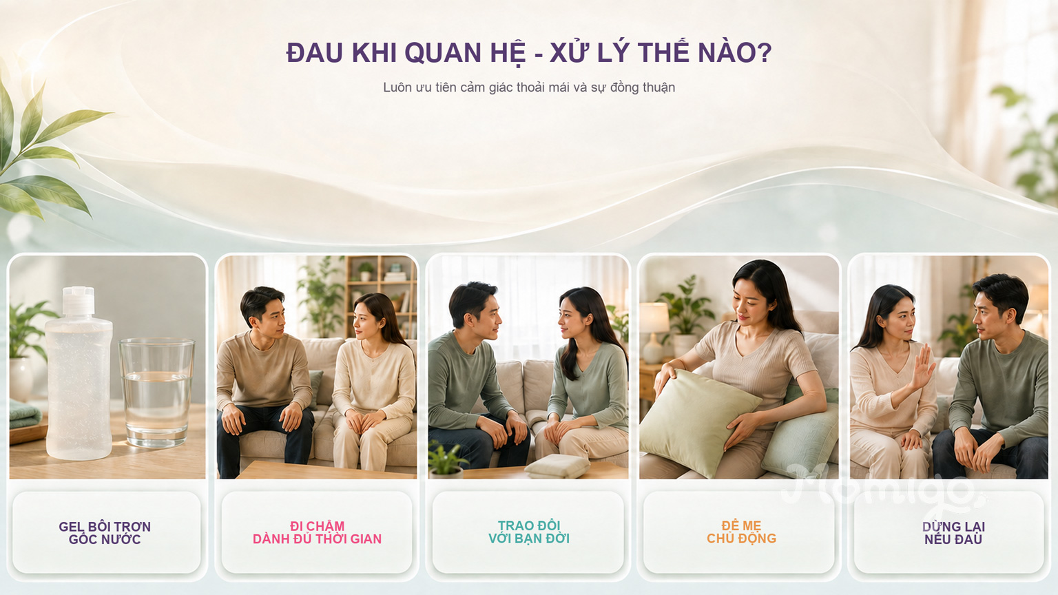 Cách giảm đau và khó chịu khi quan hệ
