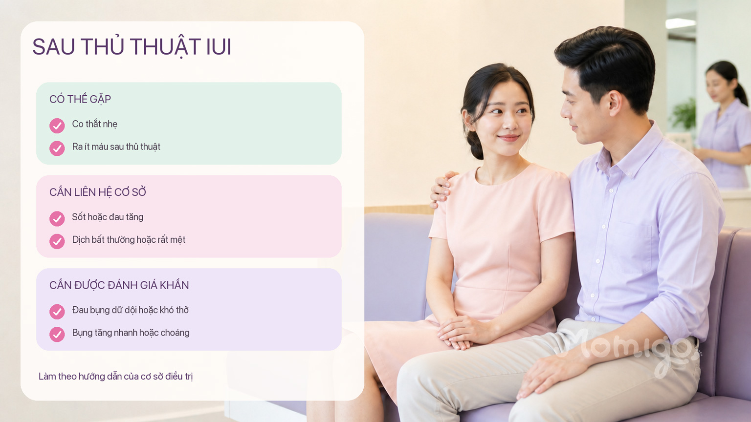 Những dấu hiệu cần theo dõi sau thủ thuật IUI