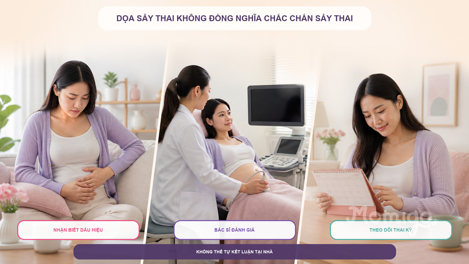 Dọa sảy thai không đồng nghĩa chắc chắn sẽ sảy thai