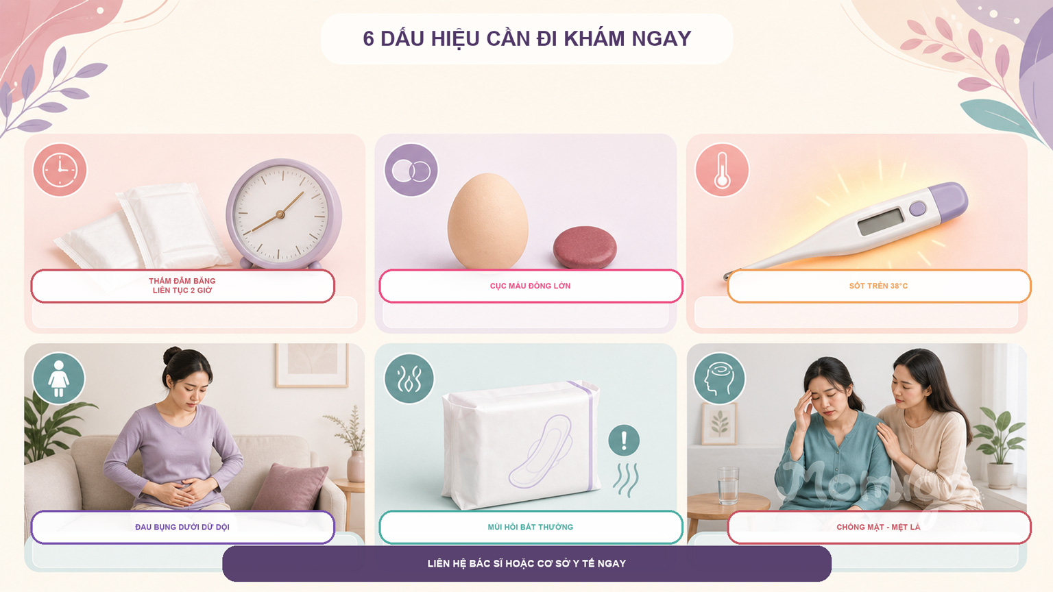 Sáu dấu hiệu cần liên hệ bác sĩ hoặc cơ sở y tế ngay