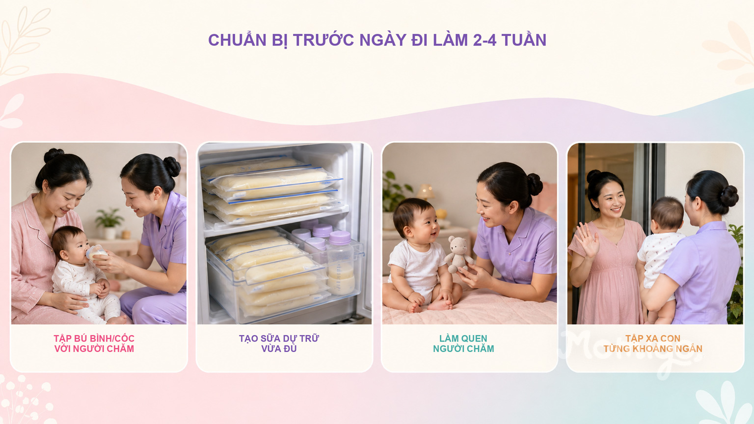 Những bước chuẩn bị giúp mẹ và bé làm quen trước ngày đi làm