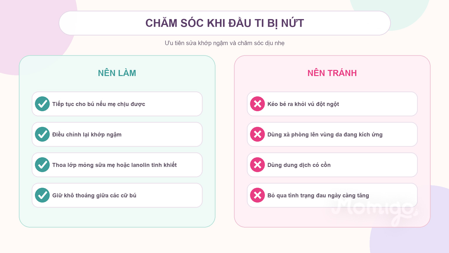 Những điều nên làm và nên tránh khi chăm sóc đầu ti bị nứt