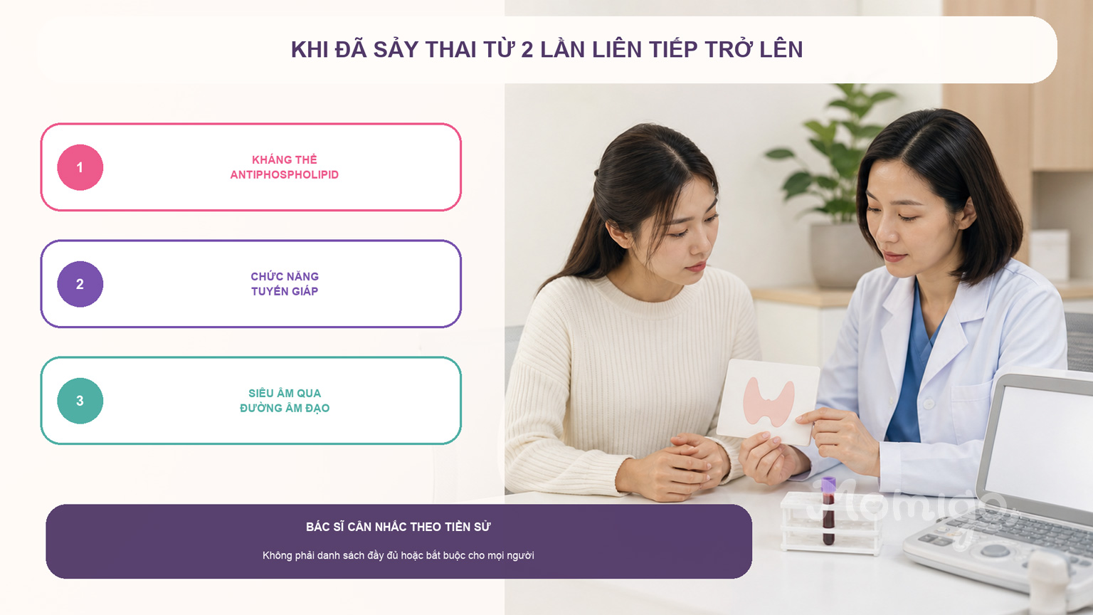 Một số đánh giá bác sĩ có thể cân nhắc khi đã sảy thai liên tiếp