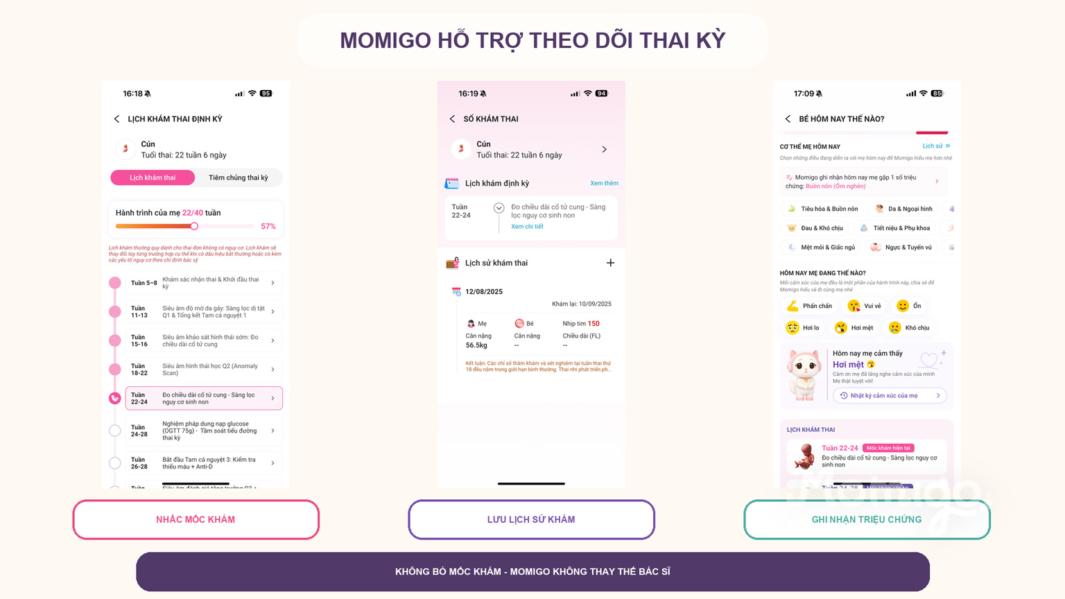 Ba công cụ Momigo hỗ trợ theo dõi thai kỳ