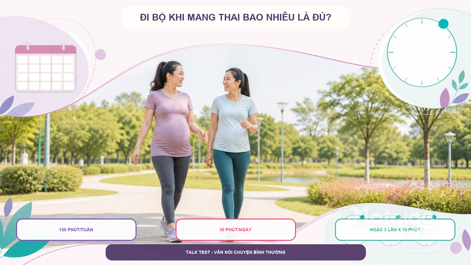 Gợi ý thời lượng đi bộ an toàn trong thai kỳ