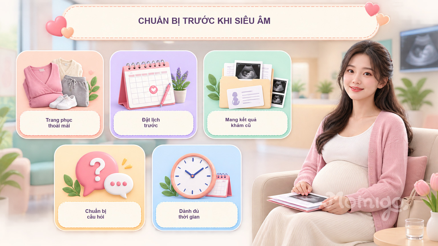 Những việc mẹ nên chuẩn bị trước buổi siêu âm hình thái học