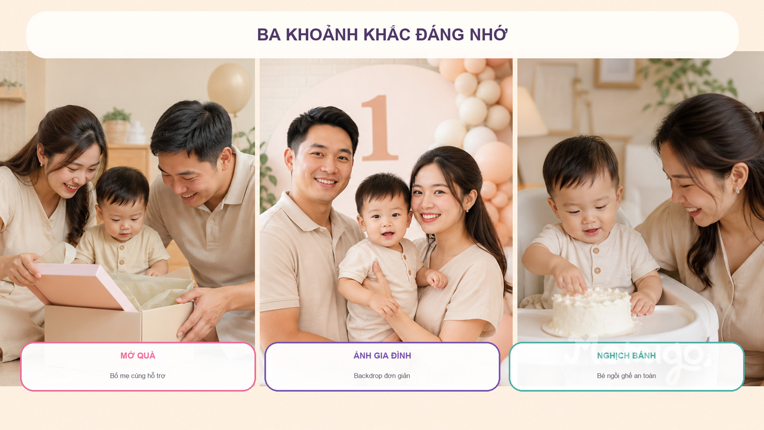 Gợi ý ba khoảnh khắc gia đình có thể lưu giữ trong ngày sinh nhật