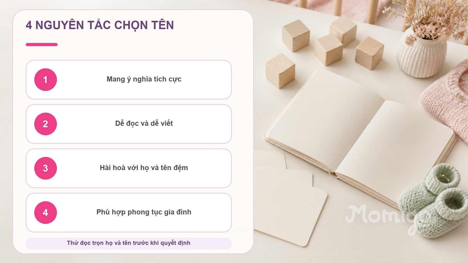 Bốn nguyên tắc giúp ba mẹ lựa chọn tên con phù hợp