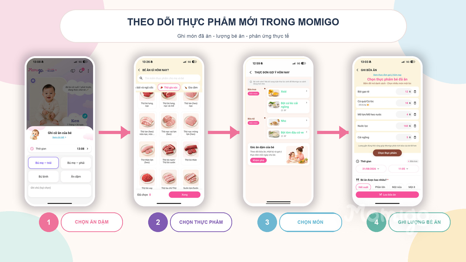 Gợi ý thực đơn 7 ngày cho bé 8 tháng