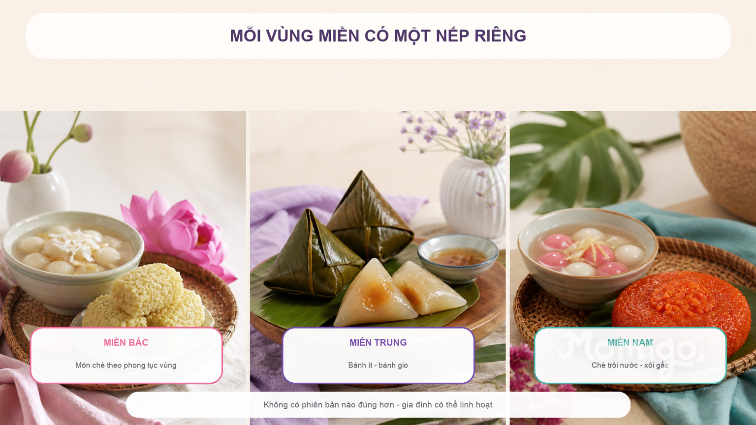 Một số món thường gặp trong lễ đầy tháng ở các vùng miền