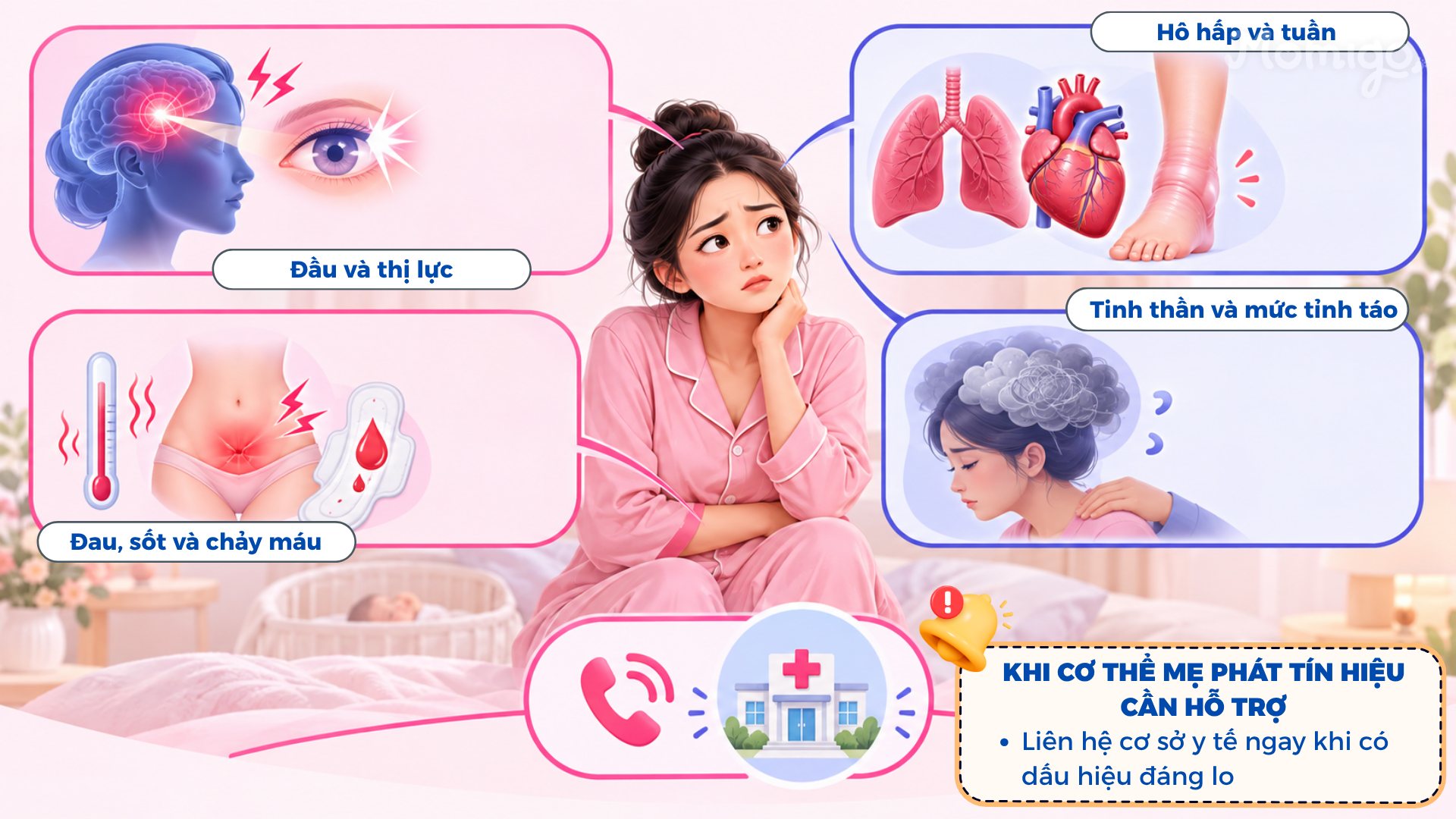 Dấu hiệu cần khám ngay ở mẹ