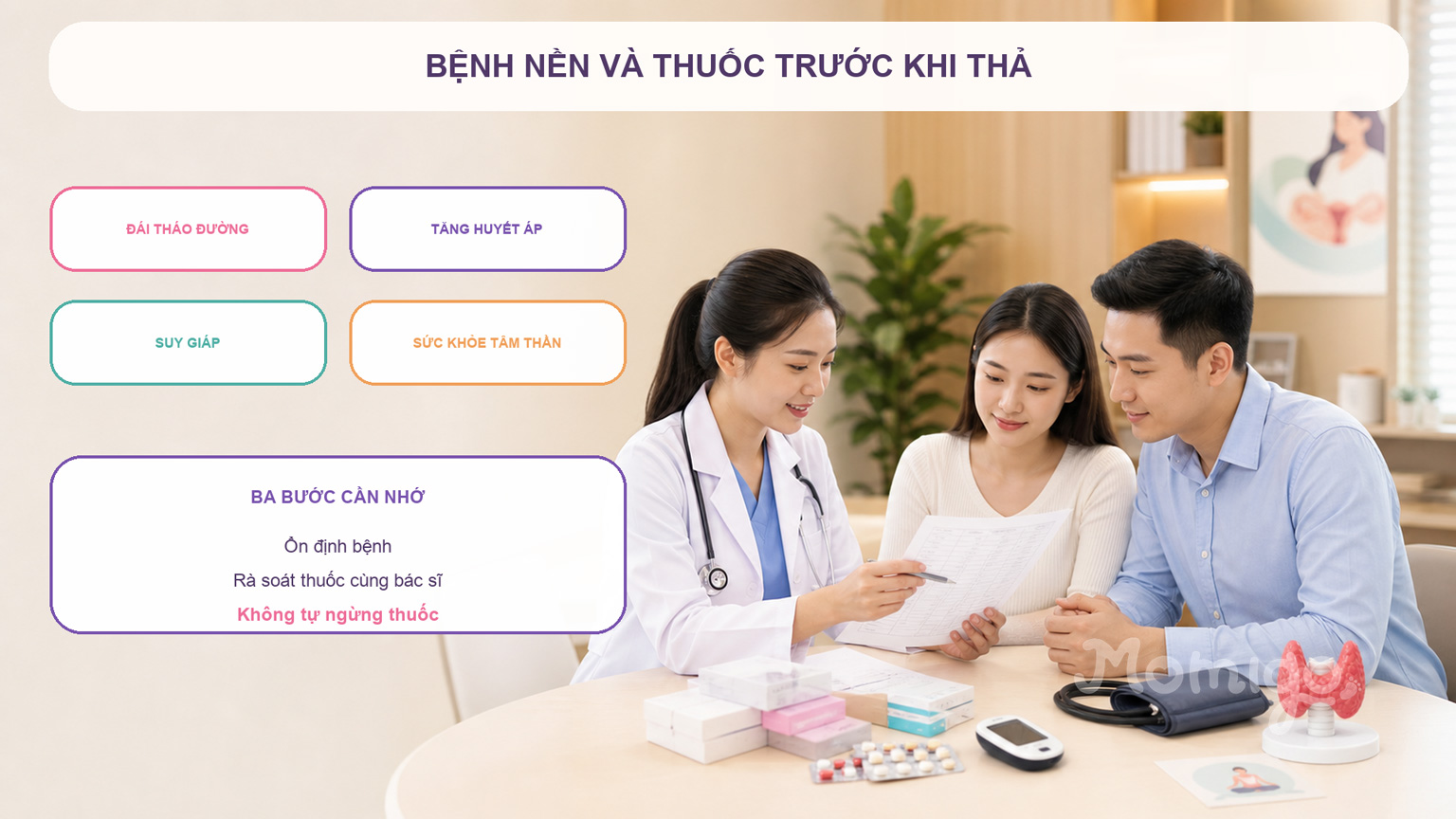 Ba bước chuẩn bị khi có bệnh nền hoặc đang dùng thuốc