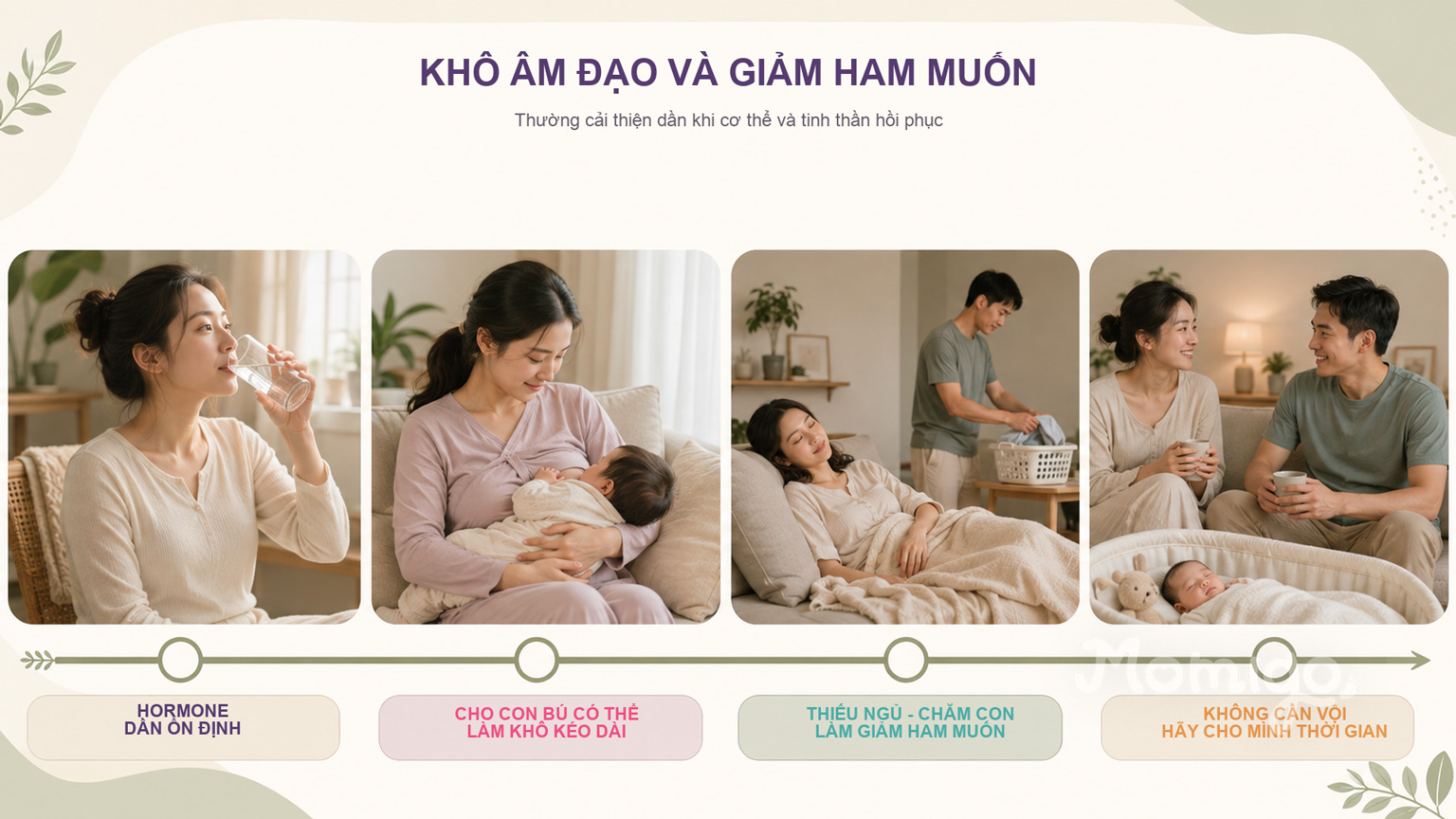 Khô âm đạo và giảm ham muốn sau sinh