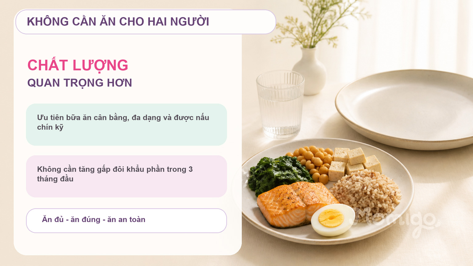 Chất lượng bữa ăn quan trọng hơn việc tăng gấp đôi khẩu phần
