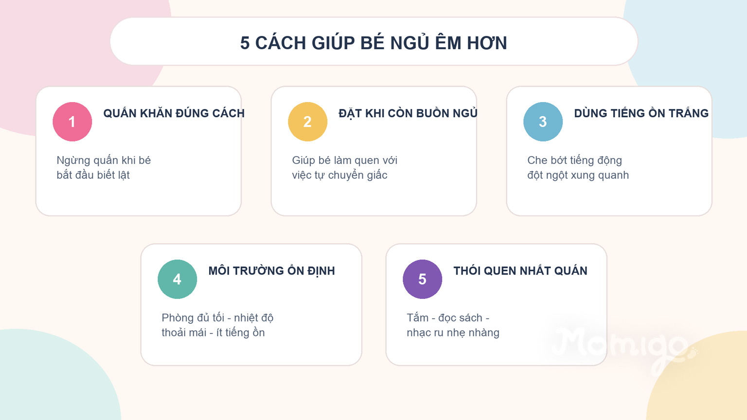 Năm cách hỗ trợ bé ngủ êm và ổn định hơn
