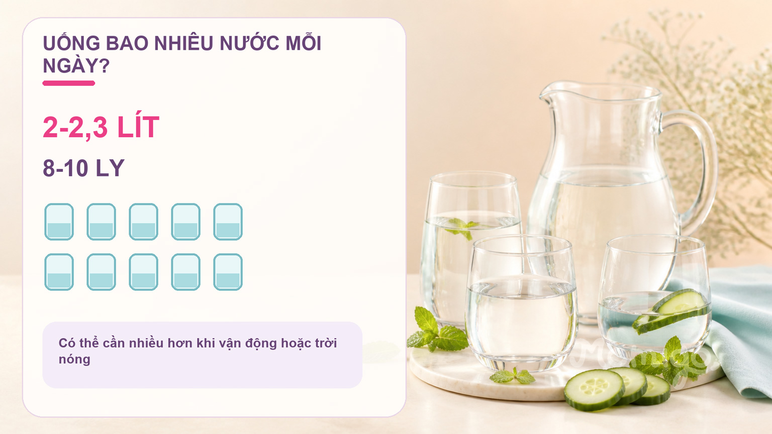 Lượng nước mẹ bầu nên uống mỗi ngày