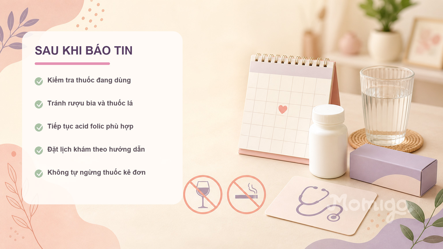 Sau khi báo tin, hai người vẫn cần tiếp tục những bước chăm sóc an toàn