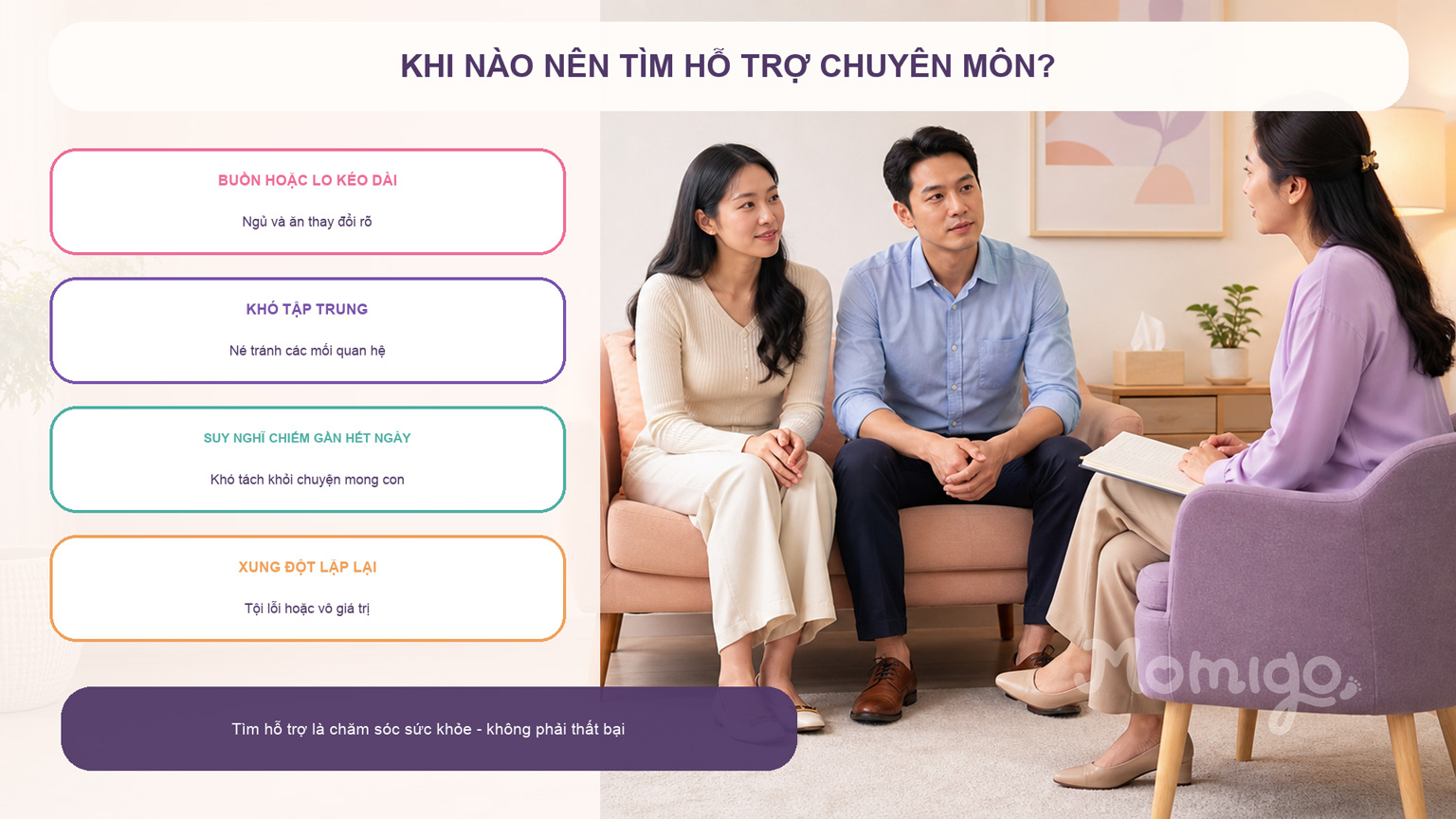 Những dấu hiệu nên cân nhắc tìm hỗ trợ tâm lý chuyên môn