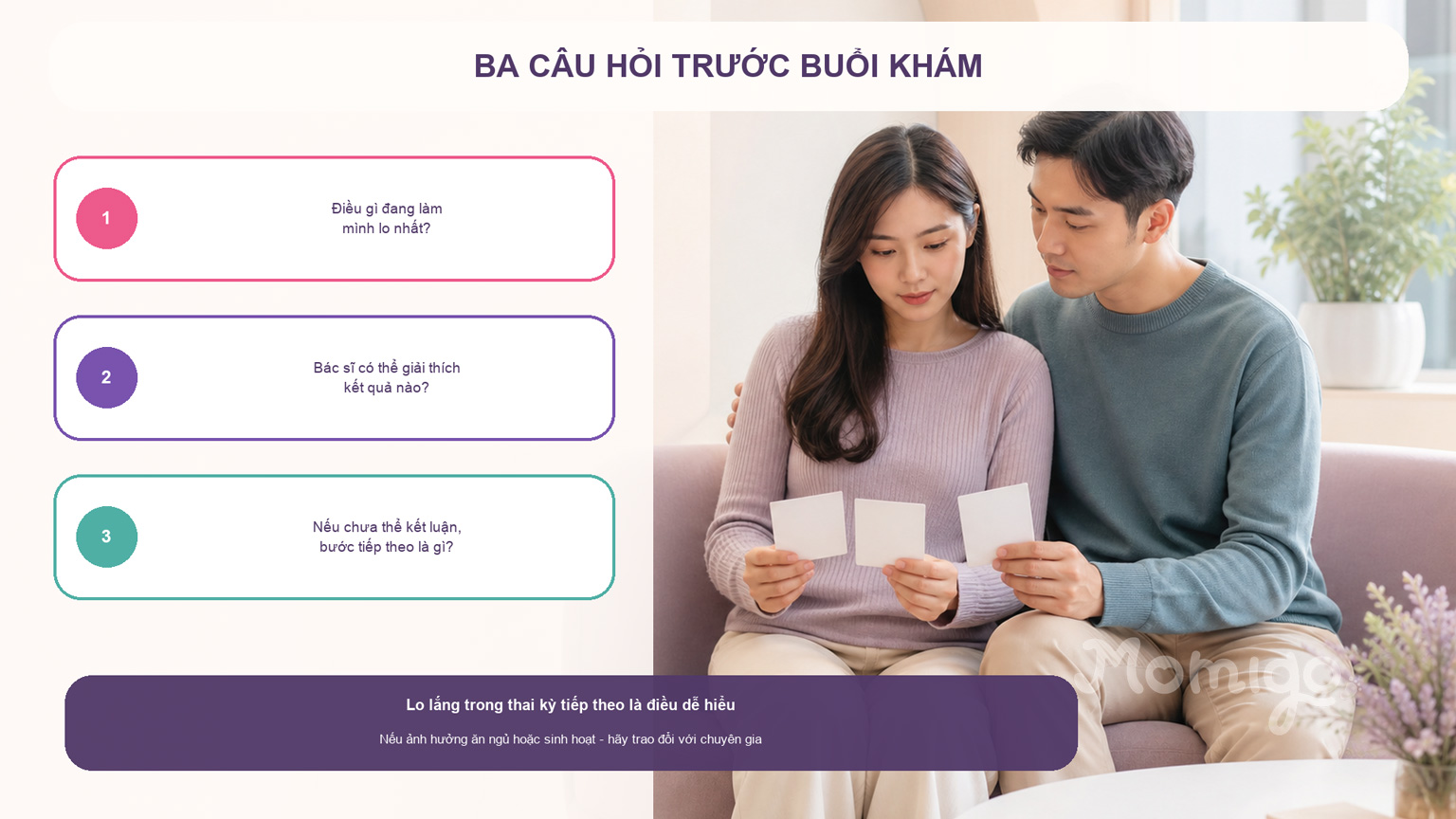 Ba câu hỏi giúp giảm bớt những điều chưa chắc chắn trước buổi khám