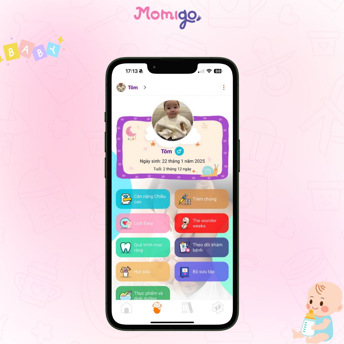Momigo - Tiện ích cho ba mẹ đang nuôi con nhỏ