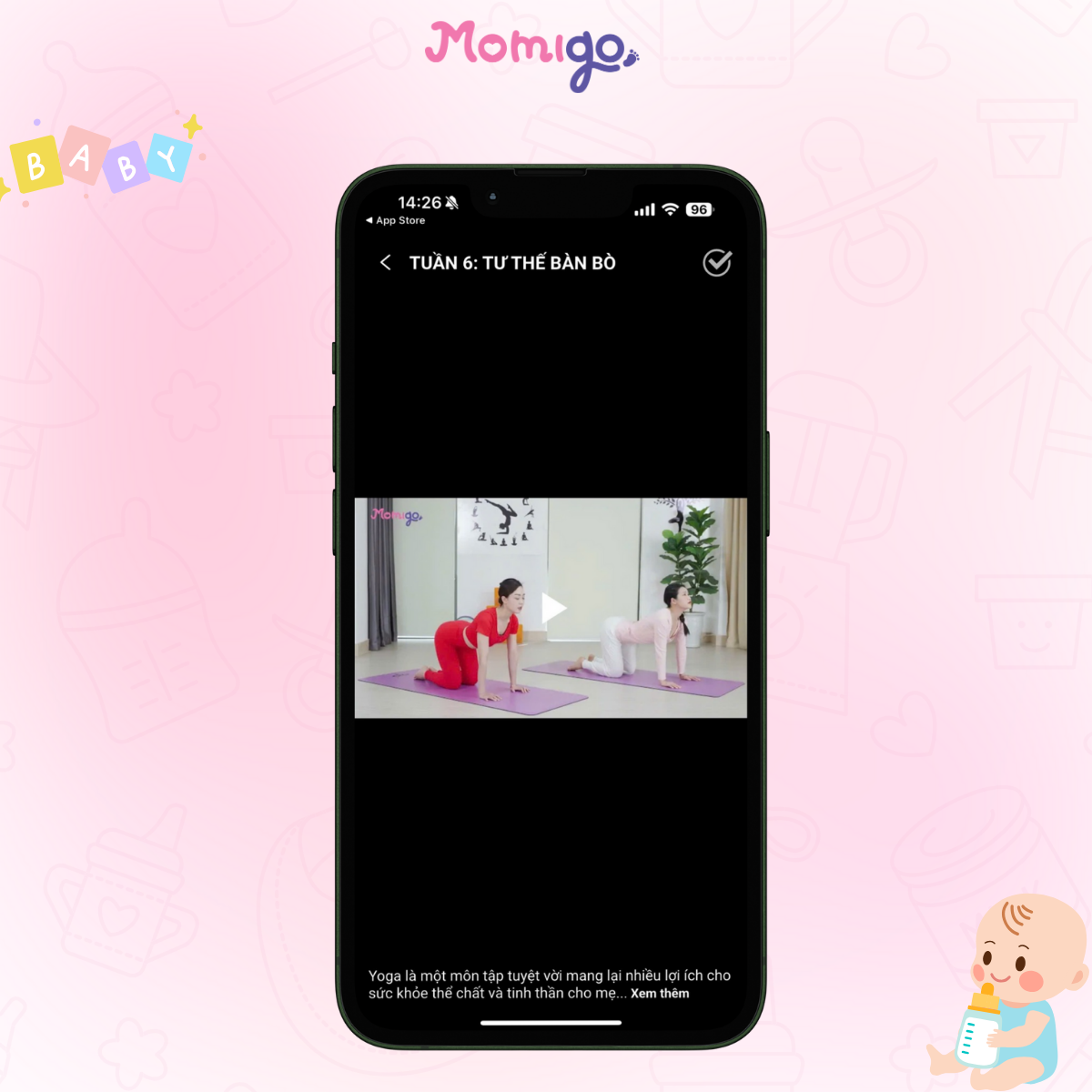 Mẹ có thể thực hành thai giáo Momigo tiện lợi