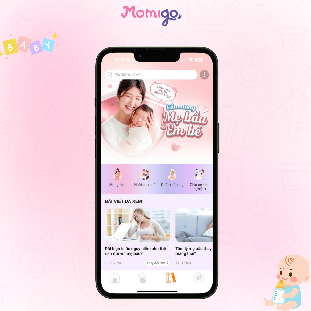 Cẩm nang mẹ và bé Momigo