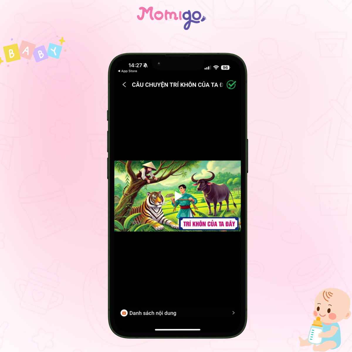 Truyện thai giáo trên app Momigo