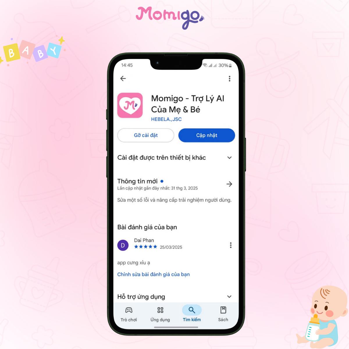Tải app Momigo trên CH Play