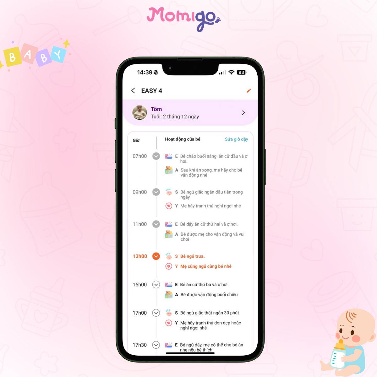 Phương pháp nuôi dạy con EASY tại app Momigo
