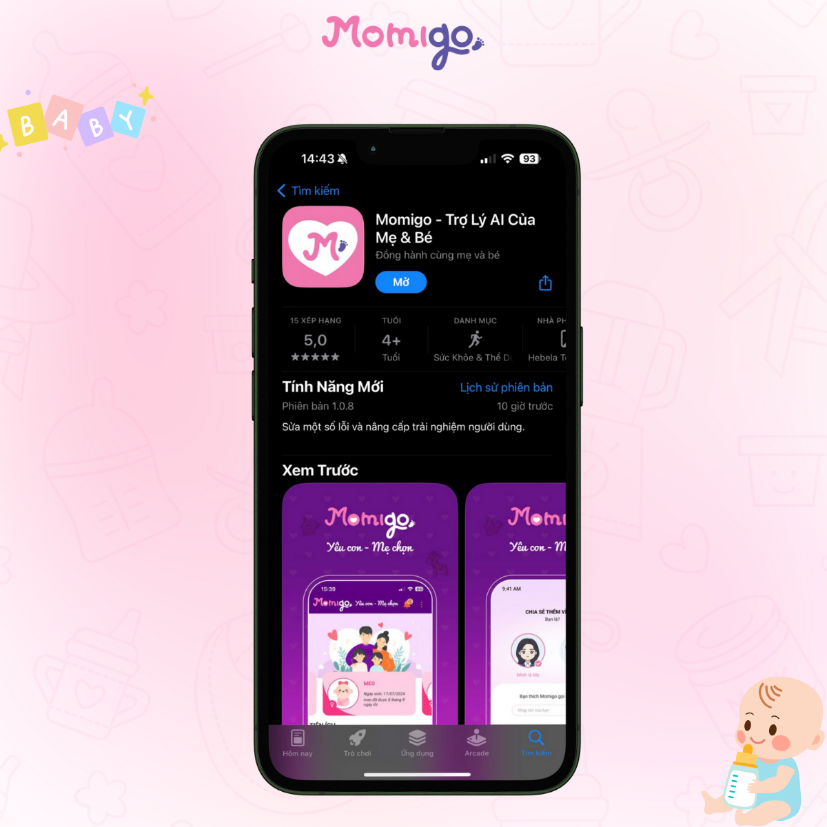Tải app Momigo tại AppStore