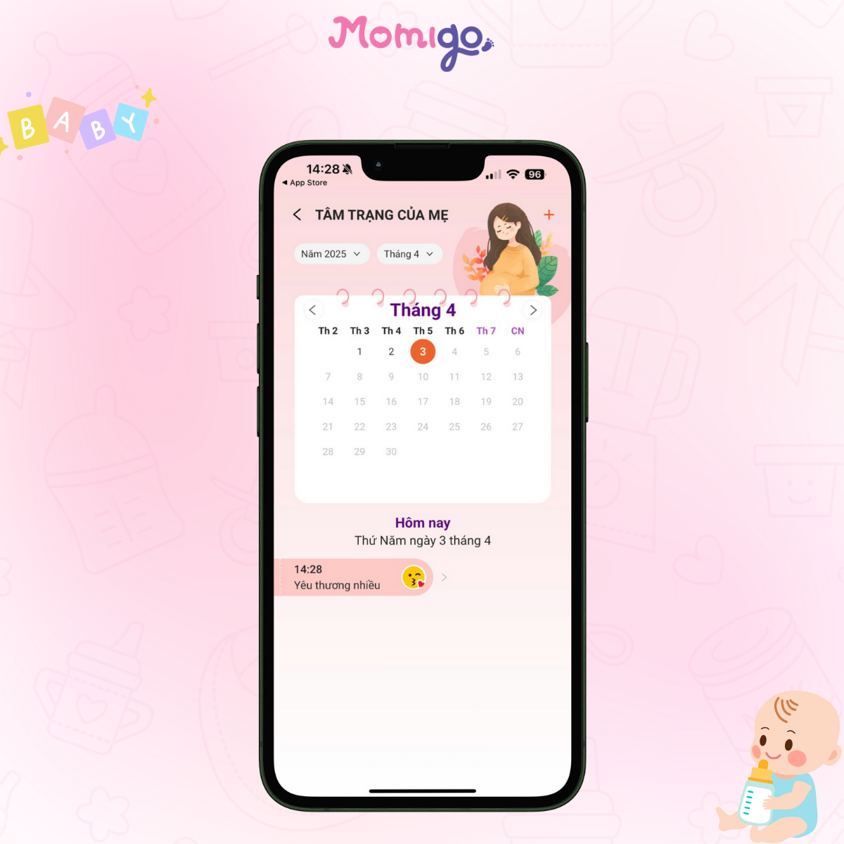 Momigo giúp ba mẹ theo dõi sức khoẻ toàn diện