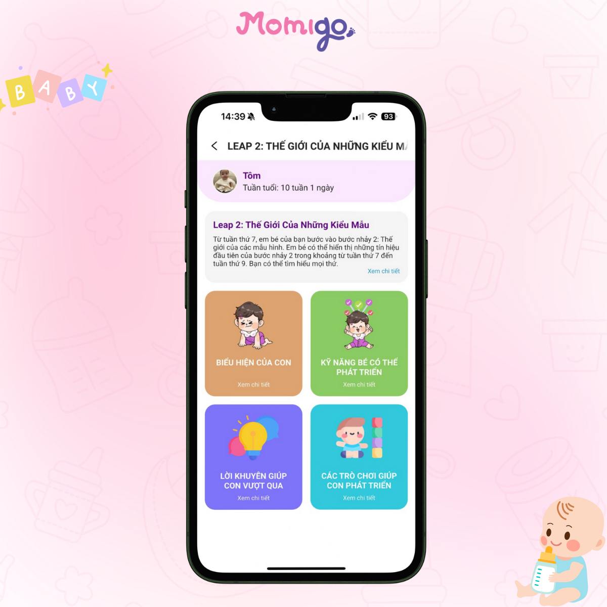 Theo dõi tuần khủng hoảng của con cùng Momigo