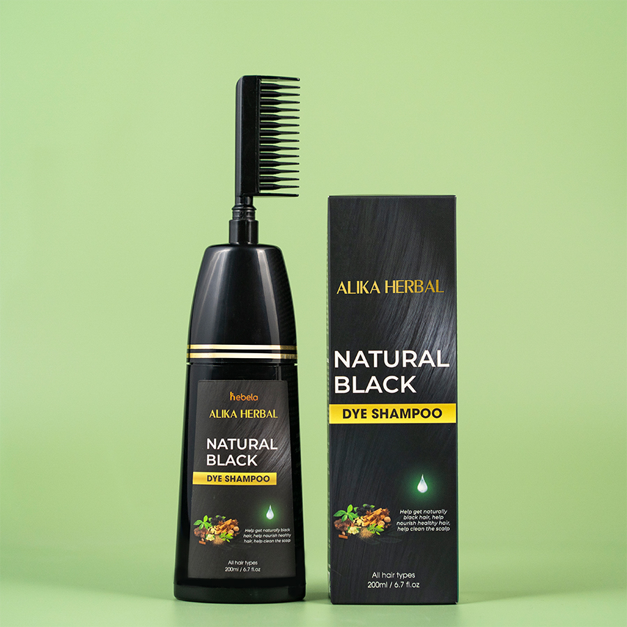 Bộ Đôi Dầu Gội & Xả Dược Liệu Phủ Bạc Alika Tóc Chắc Khỏe Màu Đen Natural Black