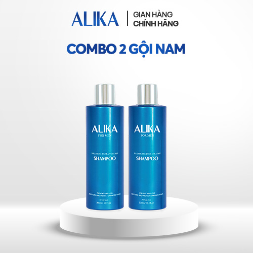 Combo 2 Dầu Gội Ngăn Ngừa Rụng Tóc Cho Nam Alika For Men Extra Volume Shampoo 