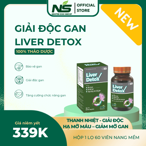 Viên Uống Giải Độc Gan Liver Detox Bảo Vệ Và Tăng Cường Chức Năng Gan - Hộp 60 Viên Nang Mềm