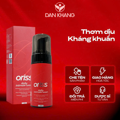 Bọt Vệ Sinh Phụ Nữ Chiết Xuất Lá Trầu Không Và Lô Hội Oriss Daily Intimate Wash 120ml