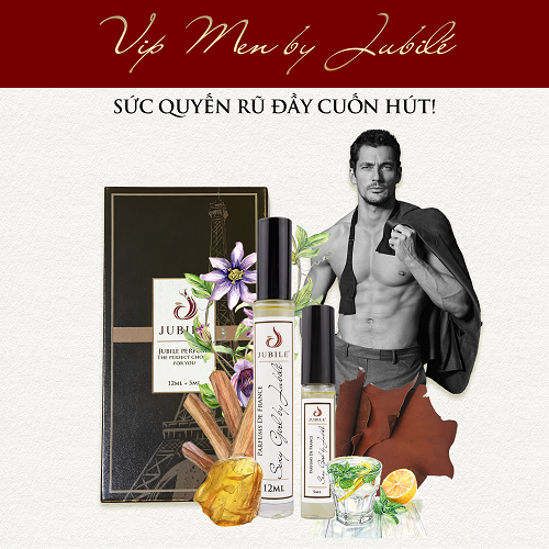 Set Tinh Dầu Nước Hoa Pháp Nam Vip Men by Jubilé Mạnh Mẽ Cuốn Hút Cao Cấp Chính Hãng (12ml+5ml)
