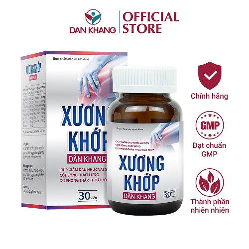 Viên Uống Chống Nhức Mỏi Xương Khớp, Tăng Cường Sức Khoẻ Xương Khớp Dân Khang Hộp 30 Viên Nén