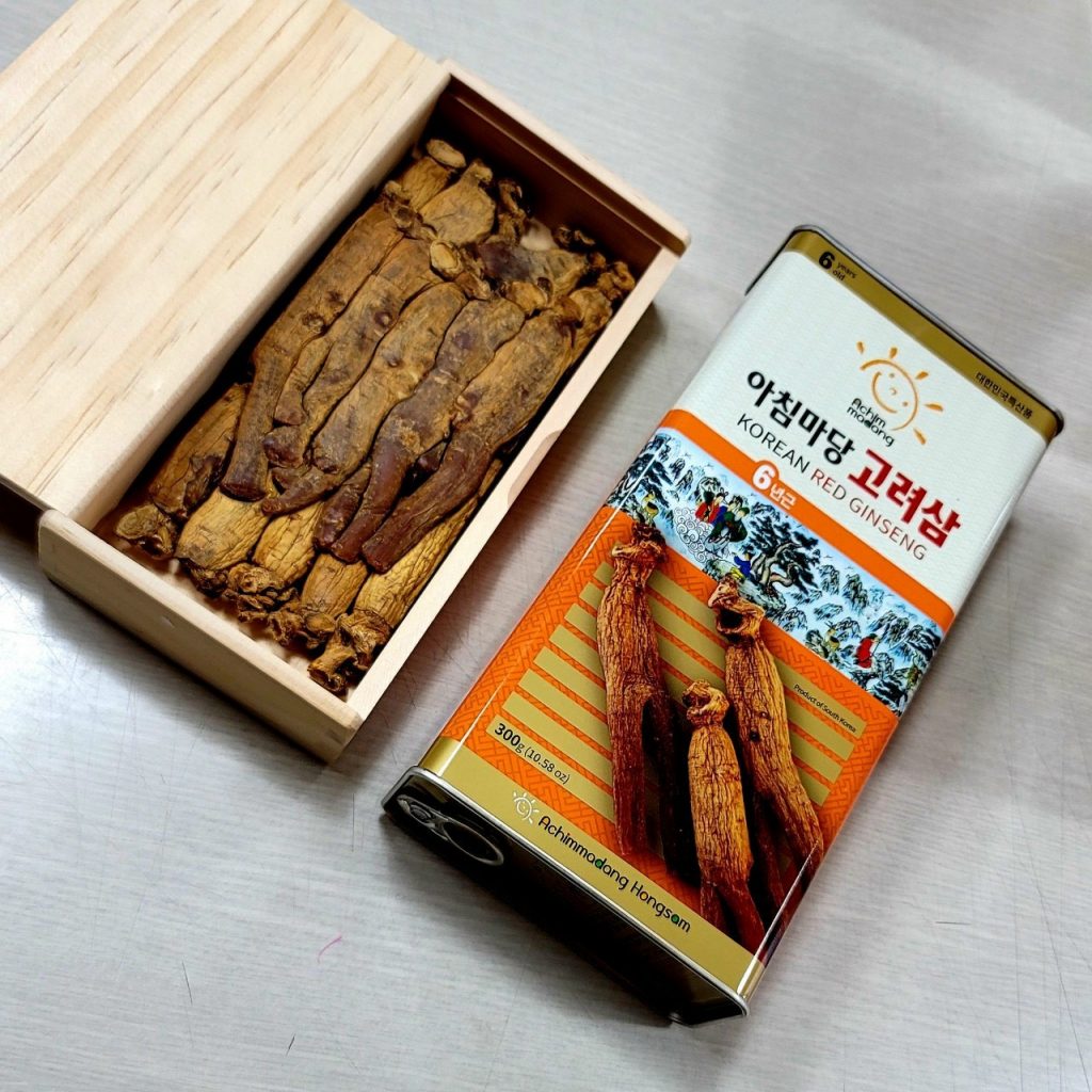 Hồng Sâm Củ Khô Hongsam (Hộp/300g/15 Củ) - Achimmadang Hàn Quốc