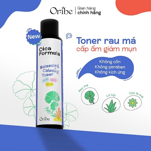 Toner Rau Má Giảm Mụn Oribe Giúp Dưỡng Ẩm Se Khít Lỗ Chân Lông Dùng Được Cho Da Nhạy Cảm 150ml