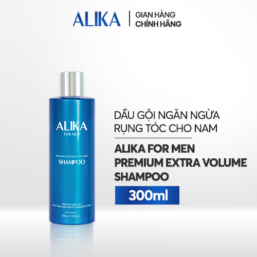 Dầu Gội Ngăn Ngừa Rụng Tóc Cho Nam Alika For Men Extra Volume Shampoo 300ml