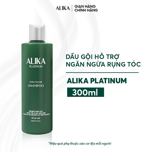 Dầu Gội Hỗ Trợ Ngăn Ngừa Rụng Tóc Alika Platinum Extra Volume Shampoo 300ml