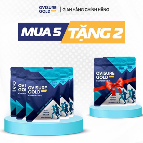 [Mua 5 Tặng 2] OVISURE GOLD ACTIVE DINH DƯỠNG CHO NGƯỜI TẬP LUYỆN TÚI 20 GÓI (30G/GÓI) + [TẶNG 2 TÚI 20 GÓI]