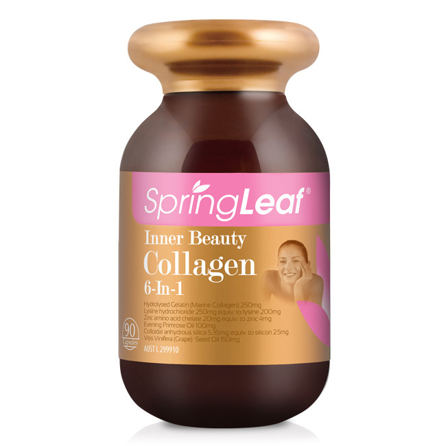 Viên uống đẹp da bổ collagen SpringLeaf Inner Beauty Collagen 6-in-1 90 viên
