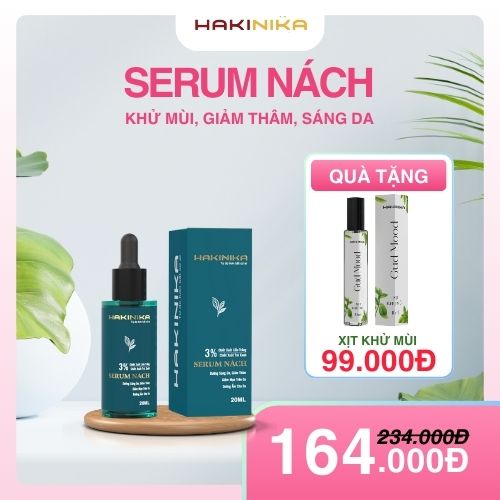 Serum Khử Mùi Hôi Nách, Serum Giảm Thâm Nách Hakinika 20ml - Giảm Thâm, Se Khít Lỗ Chân Lông, Khử Mùi Hiệu Quả, Thiên Nhiên