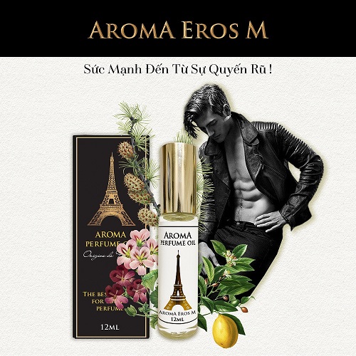 Tinh Dầu Nước Hoa Pháp Pháp Aroma Eros M Sức Mạnh Đến Từ Sự Quyến Rũ Lăn 12ml