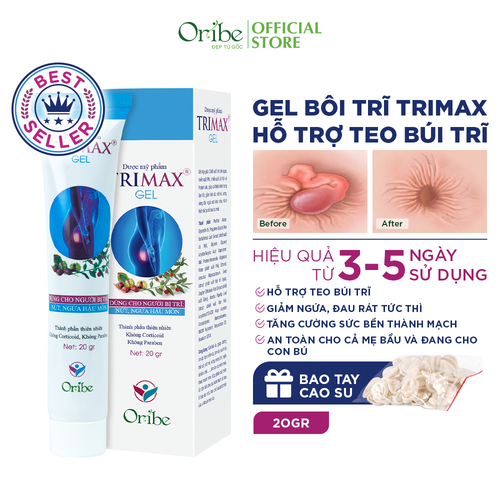 Gel Bôi Trĩ Thảo Mộc Ori'be Giảm Sưng Đỏ Co Búi Trĩ Và Ngứa Rát Hậu Môn Tuýp 20g