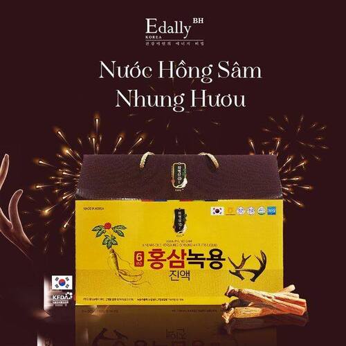 Nước Hồng Sâm Nhung Hươu Edally Hàn Quốc 30 Gói 50ml